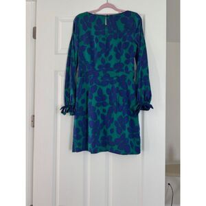 Milly of New York Silk Clemie long sleeve Floral Leaf print dress, size 10